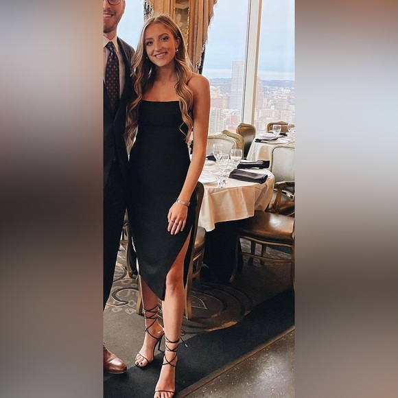 NBD Becky Midi Dress in Black - Picture 2 of 2